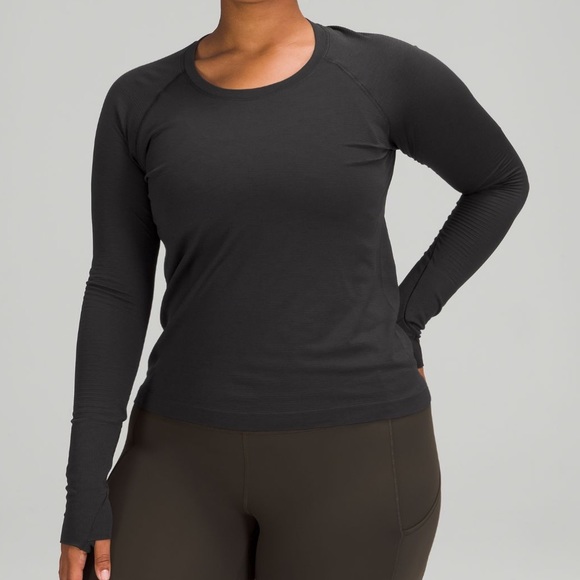 lululemon athletica Tops - NWT Lululemon Swiftly Tech Long Sleeve 2.0 Race Shirt Size 6 BLACK